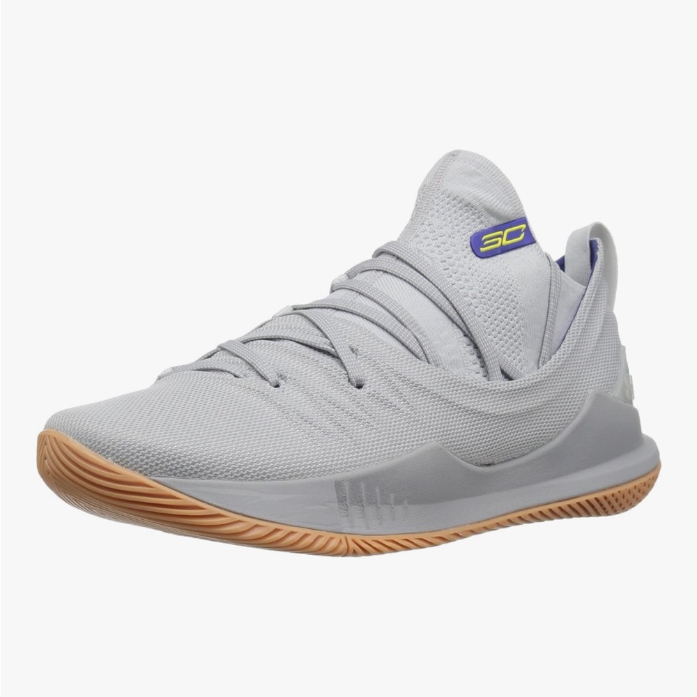 Under Armour Men's Curry 5 Gray Basketball Shoes